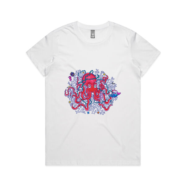 Tangled Octopus V2 - AS Colour - Women's Maple Tee Thumbnail