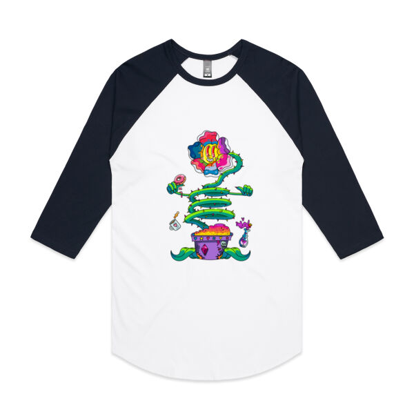 A Flower Just as Sane as You Are - AS Colour - 3/4 Raglan Baseball Sleeve Tee Thumbnail