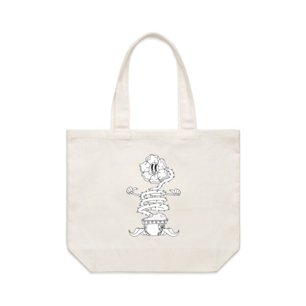 Happy Sentient Flower - AS Colour Shoulder Tote Bag Thumbnail