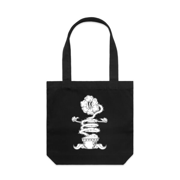 Happy Sentient Flower - AS Colour - Canvas Tote 'Carrie' Bag  Thumbnail