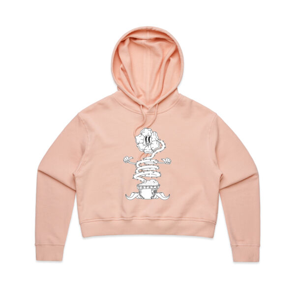 Happy Sentient Flower - AS Colour - Women's Crop Hood Thumbnail