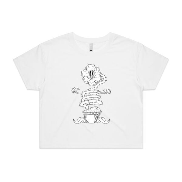 Happy Sentient Flower - AS Colour - Women's Crop Tee Thumbnail