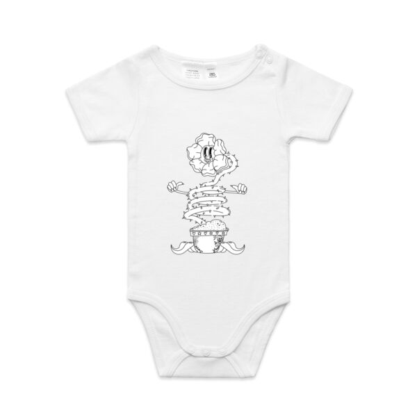 Happy Sentient Flower - AS Colour - Baby 'Mini-me' Onesie Romper Thumbnail