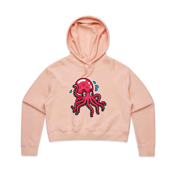 Octo in Red - AS Colour - Women's Crop Hood Thumbnail