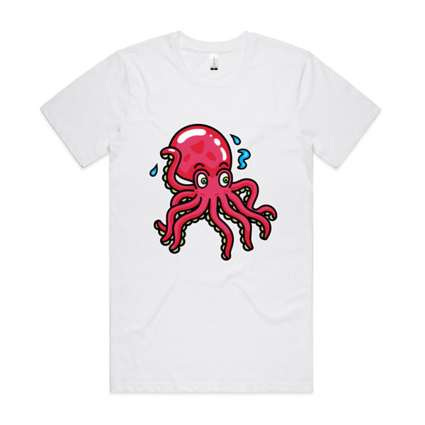 Octo in Red - AS Colour - Organic Cotton Unisex Tee Thumbnail