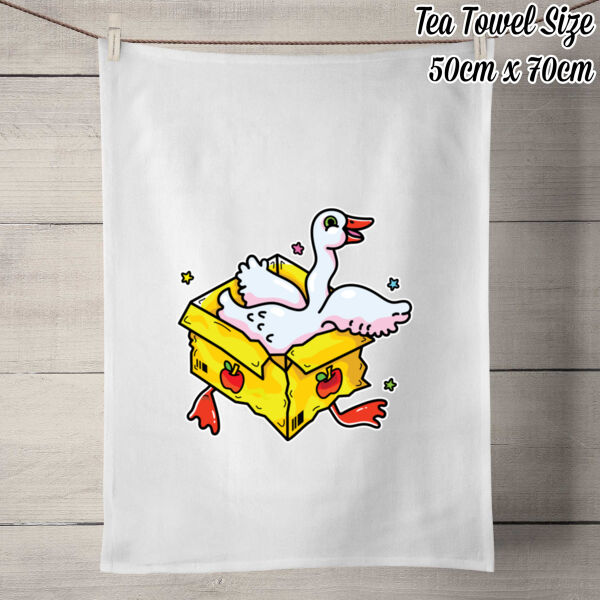 GooseBox V2 - 50% Linen Tea Towel - White Thumbnail
