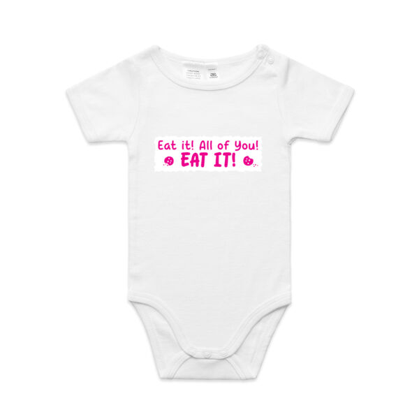 Eat it! All of you! Eat it! - AS Colour - Baby 'Mini-me' Onesie Romper Thumbnail
