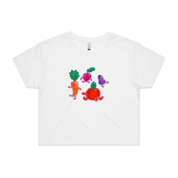 Veggie Critters - AS COLOUR - Women's Crop Tee Thumbnail