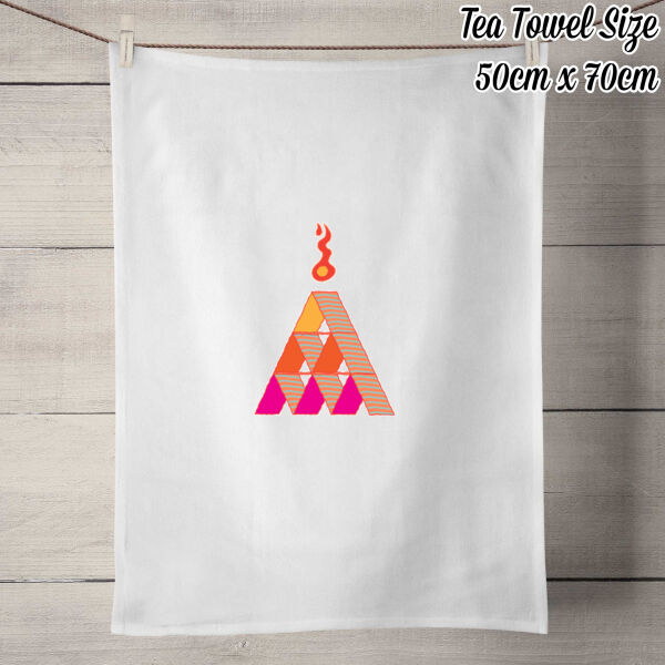 House of Cards - 100% Linen Tea Towel - Off White Thumbnail