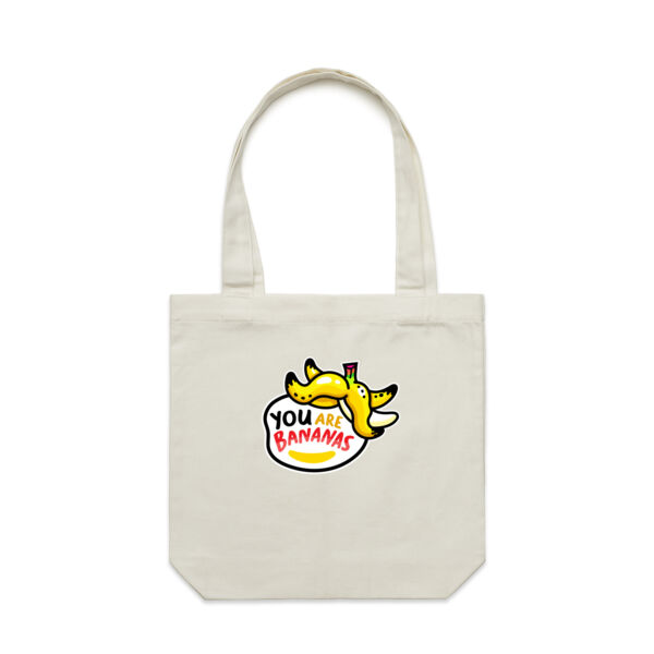 YOU ARE BANANAS! - AS Colour - Canvas Tote 'Carrie' Bag  Thumbnail
