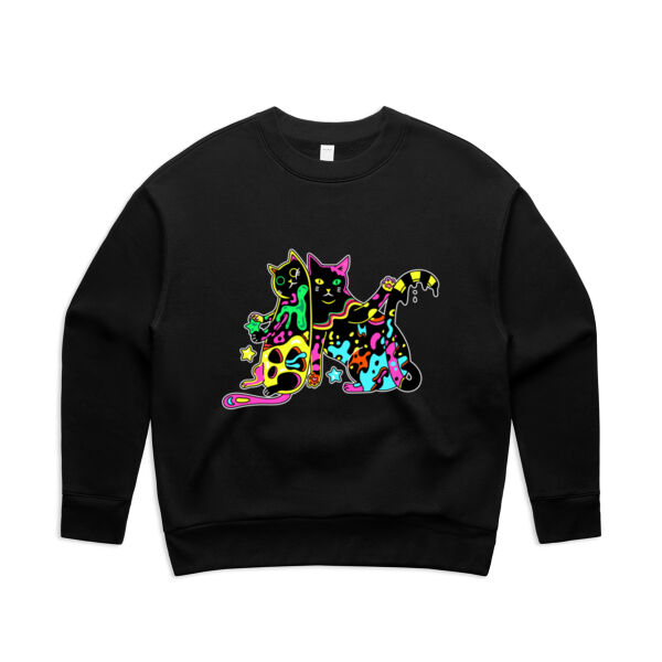 Cats of Neon - AS Colour - Women's Relax Crew Thumbnail