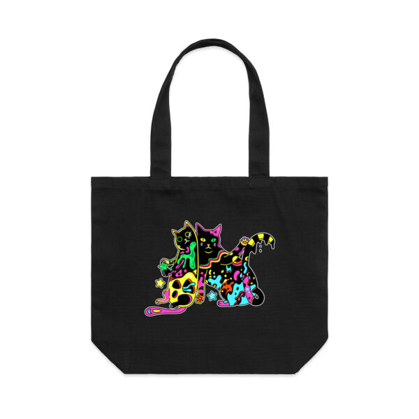 Cats of Neon - AS Colour Shoulder Tote Bag Thumbnail