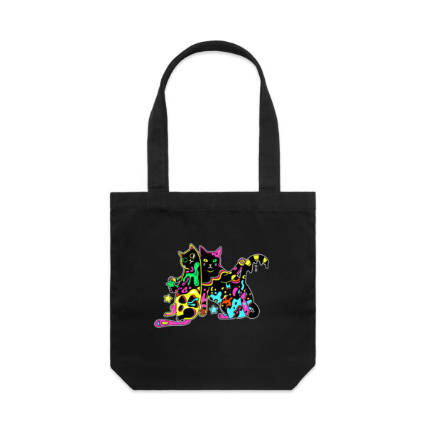Cats of Neon - AS Colour - Canvas Tote 'Carrie' Bag  Thumbnail