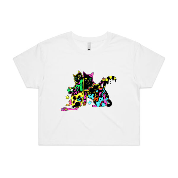 Cats of Neon - AS Colour - Women's Crop Tee Thumbnail