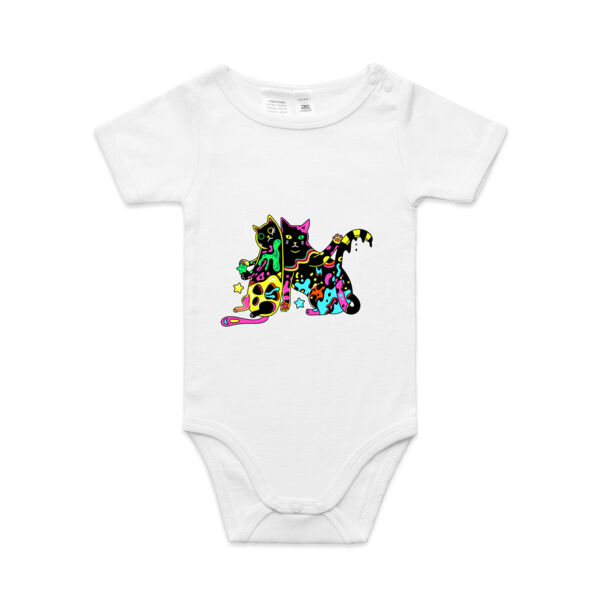 Cats of Neon - AS Colour - Baby 'Mini-me' Onesie Romper Thumbnail