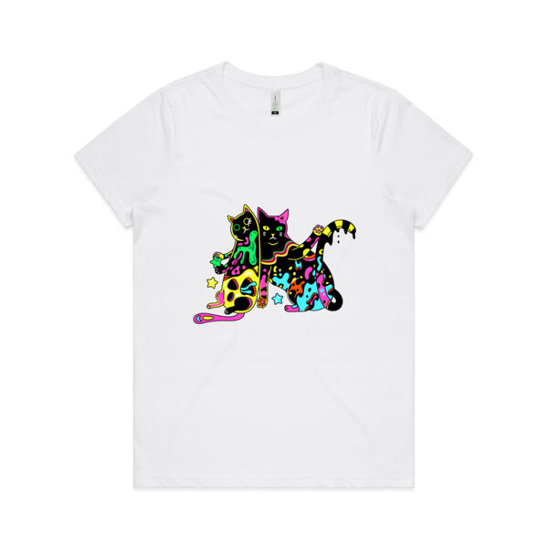 Cats of Neon - AS Colour - Women's  Maple ORGANIC Tee Thumbnail