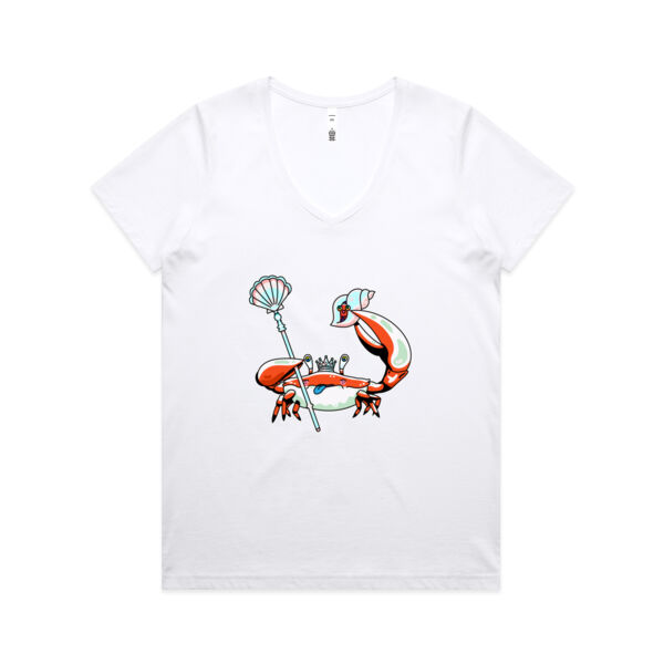 Crab King - AS Colour - Women's Maple V Neck Tee Thumbnail
