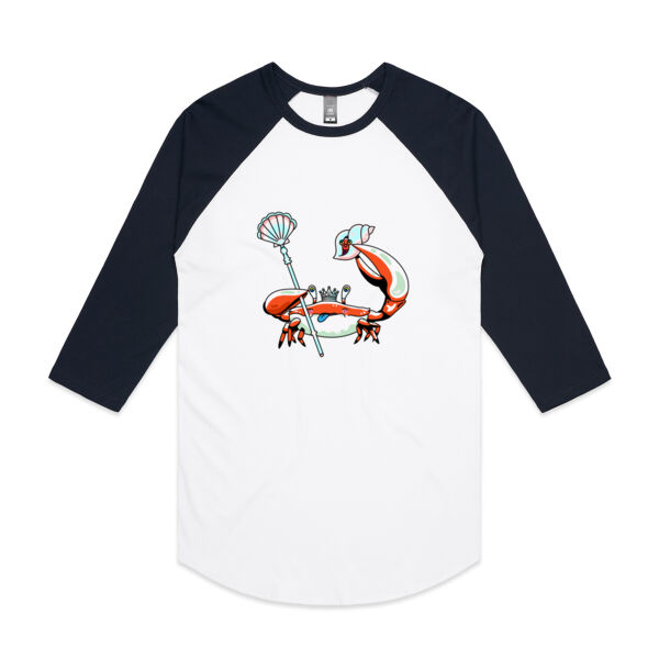 Crab King - AS Colour - 3/4 Raglan Baseball Sleeve Tee Thumbnail