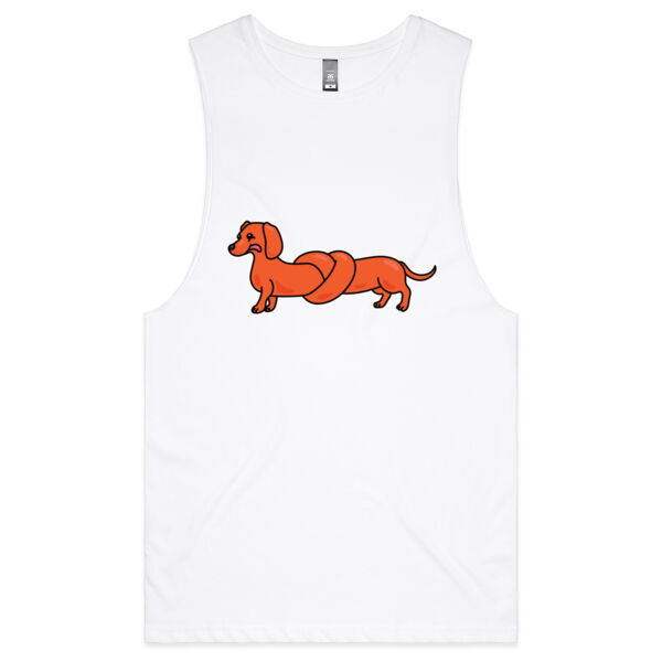 Sausage Dog - Pretzel Tan - AS Colour - Barnard Tank Top - Muscle Tee Thumbnail