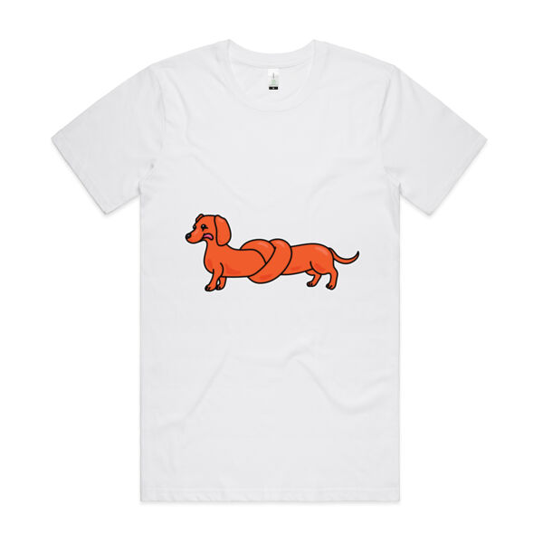 Sausage Dog - Pretzel Tan - AS Colour - Organic Cotton Unisex Tee Thumbnail