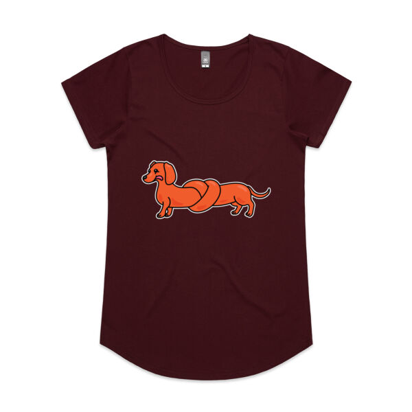 Sausage Dog - Pretzel Tan - AS Colour - Women's 'Mali' Scoop Tee Thumbnail
