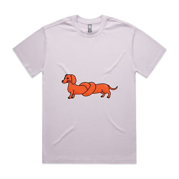 Sausage Dog - Pretzel Tan - AS Colour - Men's Heavy Tee Thumbnail