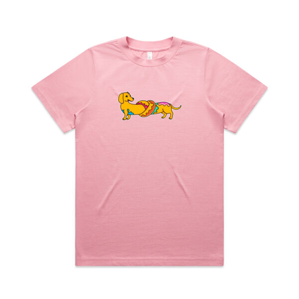 Sausage Dog - Pretzel V2 - AS Colour - Women's Heavy Tee Thumbnail