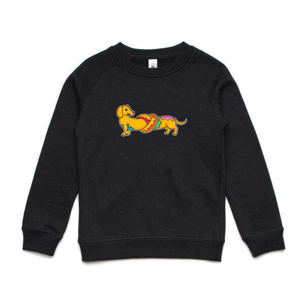 Sausage Dog - Pretzel V2 - AS Colour - Youth Supply Crew Sweatshirt Thumbnail