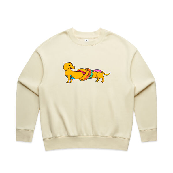Sausage Dog - Pretzel V2 - AS Colour - Women's Relax Crew Thumbnail