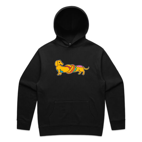 Sausage Dog - Pretzel V2 - AS Colour - Mens Relax Hood Thumbnail