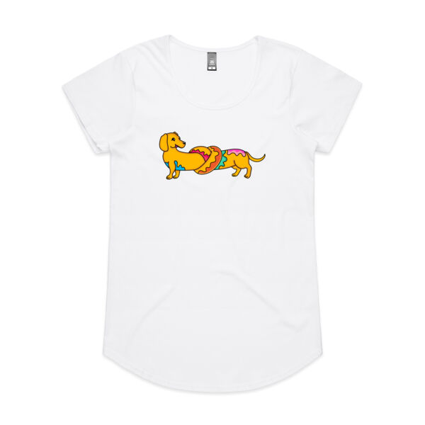 Sausage Dog - Pretzel V2 - AS Colour - Women's 'Mali' Scoop Tee Thumbnail