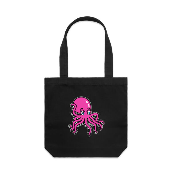 Octo in Pink - AS Colour - Canvas Tote 'Carrie' Bag  Thumbnail