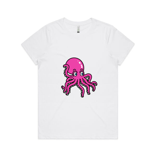 Octo in Pink - AS Colour - Women's  Maple ORGANIC Tee Thumbnail