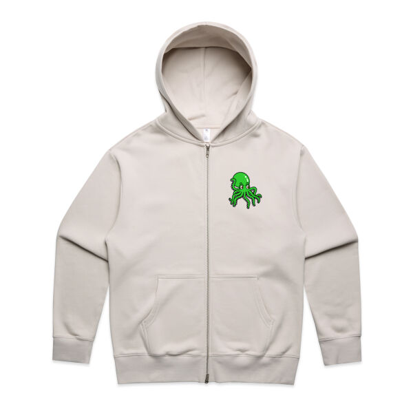 Octo in Green - AS Colour - Heavy Zip Hood Thumbnail