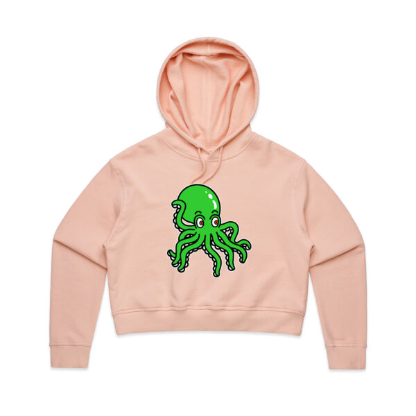 Octo in Green - AS Colour - Women's Crop Hood Thumbnail