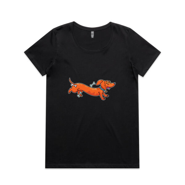 Sausage Dog - Stretchy V2 - AS Colour - Women's Maple Scoop Tee Thumbnail