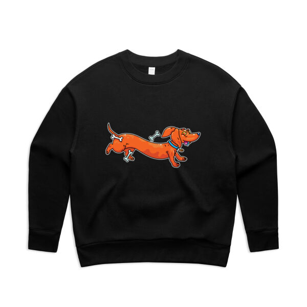 Sausage Dog - Stretchy V2 - AS Colour - Women's Relax Crew Thumbnail