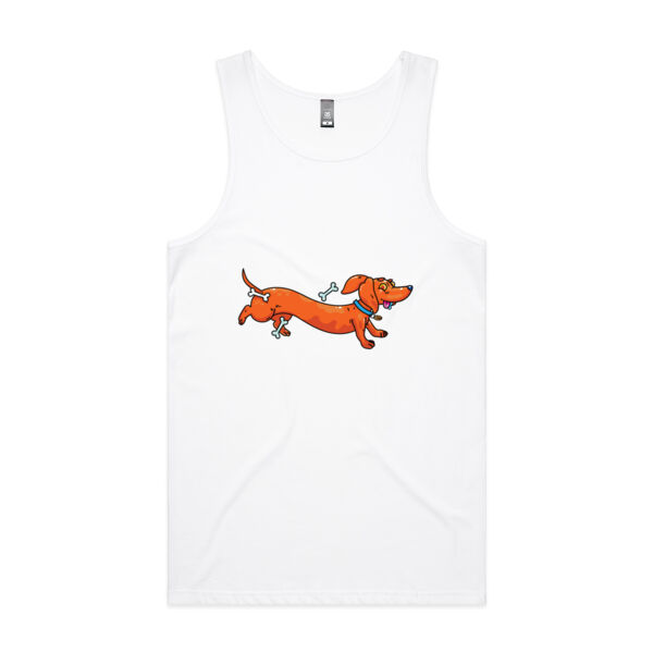 Sausage Dog - Stretchy V2 - AS Colour - Men's Lowdown Singlet Thumbnail