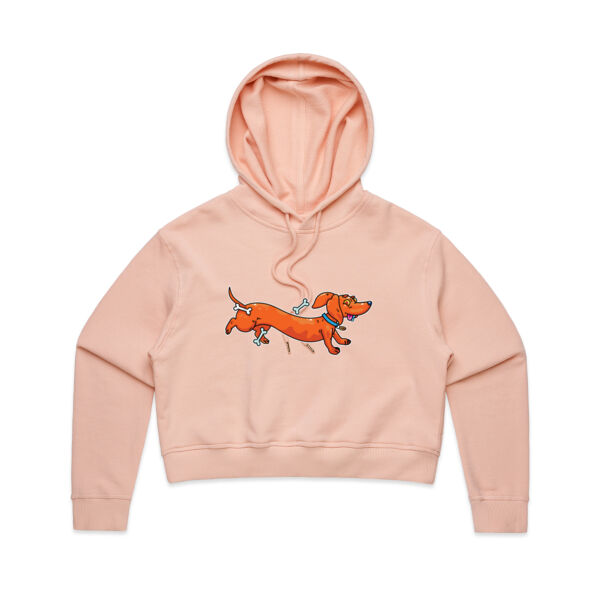 Sausage Dog - Stretchy V2 - AS Colour - Women's Crop Hood Thumbnail