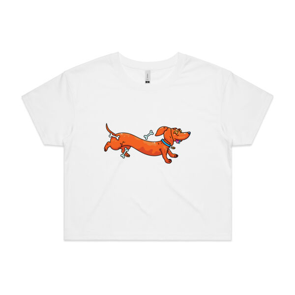 Sausage Dog - Stretchy V2 - AS Colour - Women's Crop Tee Thumbnail