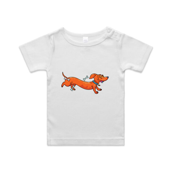 Sausage Dog - Stretchy V2 - AS Colour - Infant Wee Tee Thumbnail