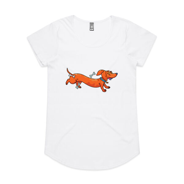 Sausage Dog - Stretchy V2 - AS Colour - Women's 'Mali' Scoop Tee Thumbnail
