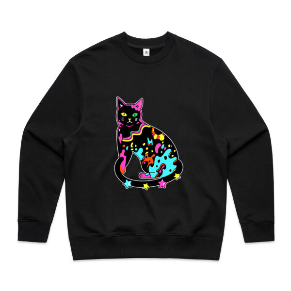 Neon Meow - AS Colour - Men's Heavy Crew Thumbnail