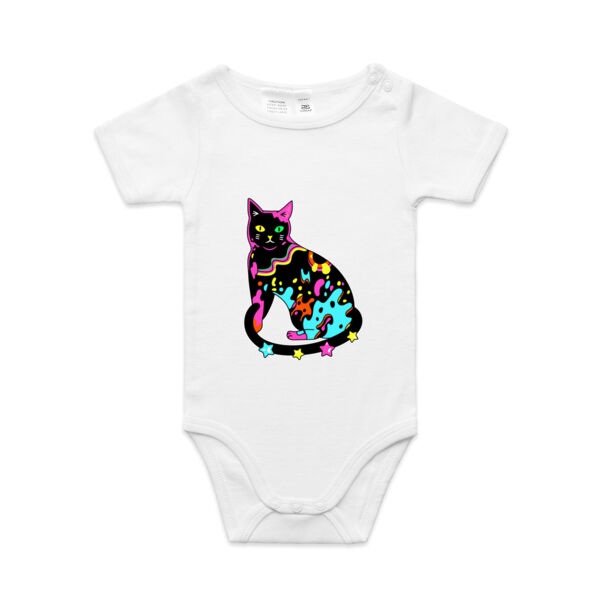 Neon Meow - AS Colour - Baby 'Mini-me' Onesie Romper Thumbnail