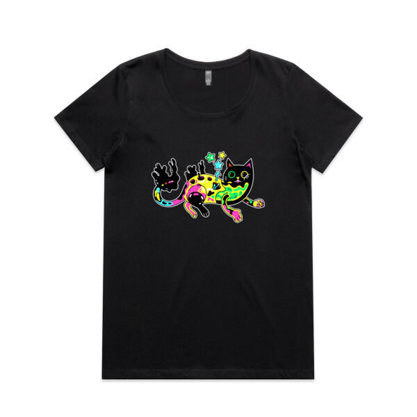 Neon Mimic Cat - AS Colour - Women's Maple Scoop Tee Thumbnail