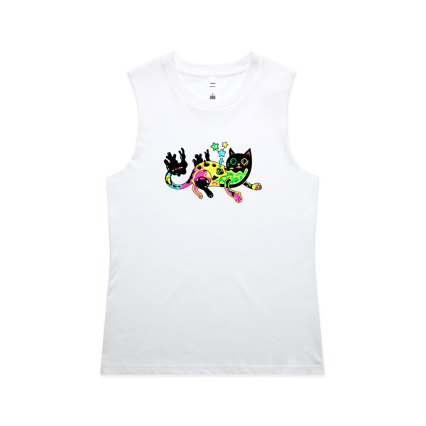 Neon Mimic Cat - AS Colour - Women's Maple Tank Thumbnail