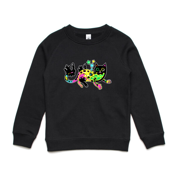 Neon Mimic Cat - AS Colour - Youth Supply Crew Sweatshirt Thumbnail
