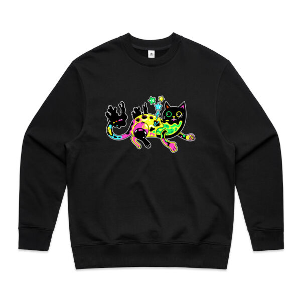 Neon Mimic Cat - AS Colour - Men's Heavy Crew Thumbnail