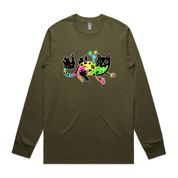 Neon Mimic Cat - AS Colour -  Men's Staple L/S Tee  Thumbnail