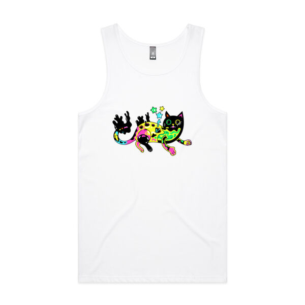 Neon Mimic Cat - AS Colour - Men's Lowdown Singlet Thumbnail